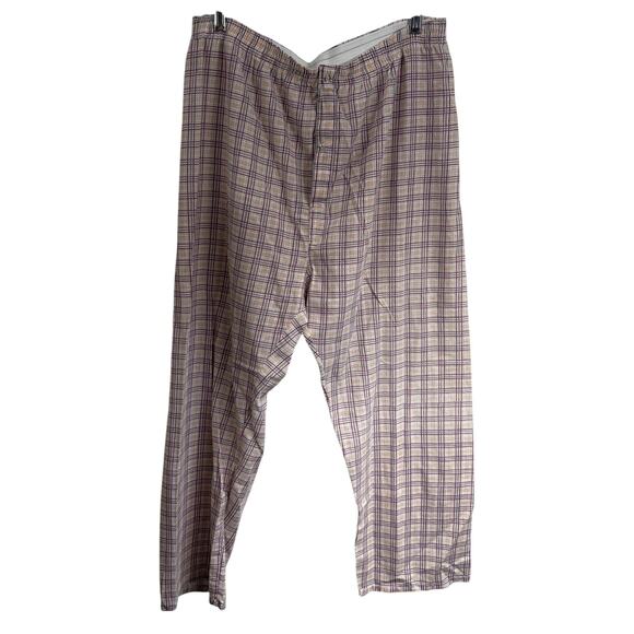 VTG PCA Perma Press Men's 2 Piece Pajama Set Sz L Top Bottom Plaid Grandpa Comfy - Picture 6 of 9